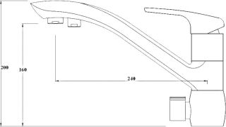 Смеситель для кухни ZORG Sanitary ZR 404 KF ЧЕРНЫЙ МЕТАЛЛ
